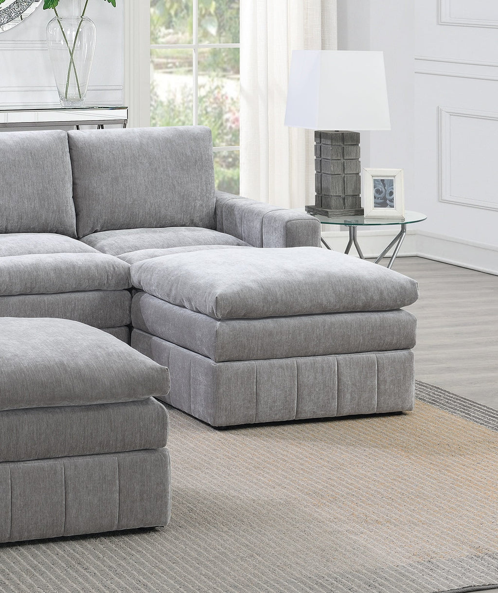 5Pc Modular Sectional Set with Ottoman A1040