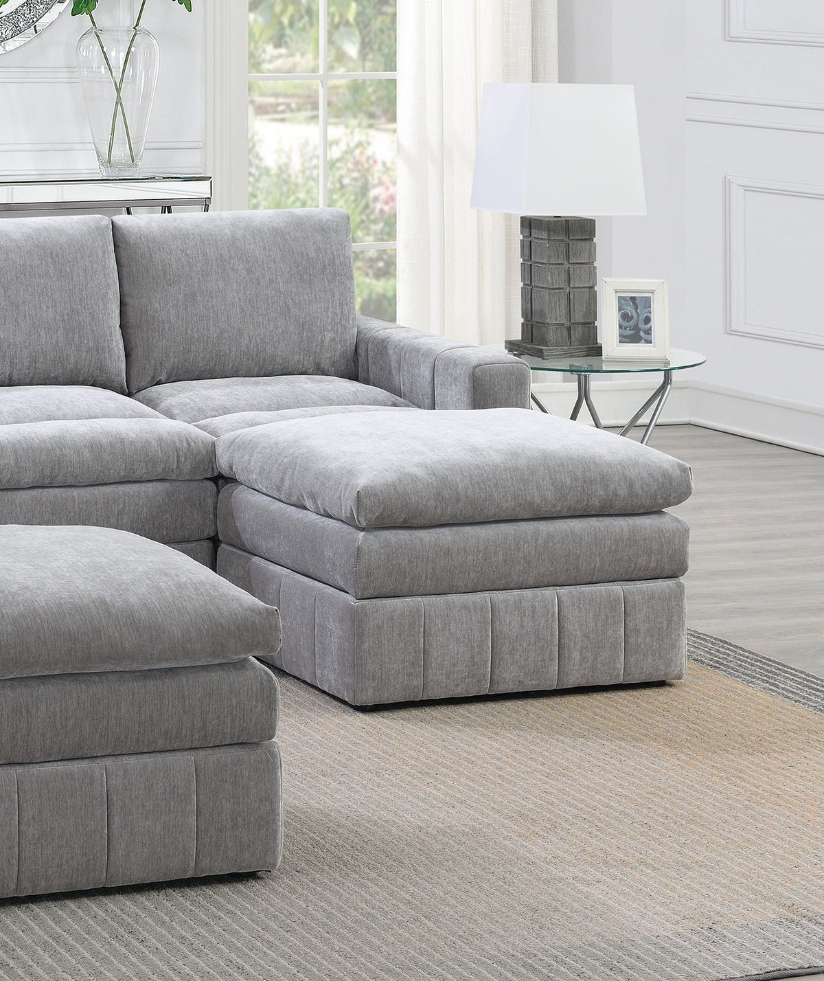 5Pc Modular Sectional Set with Ottoman A1040