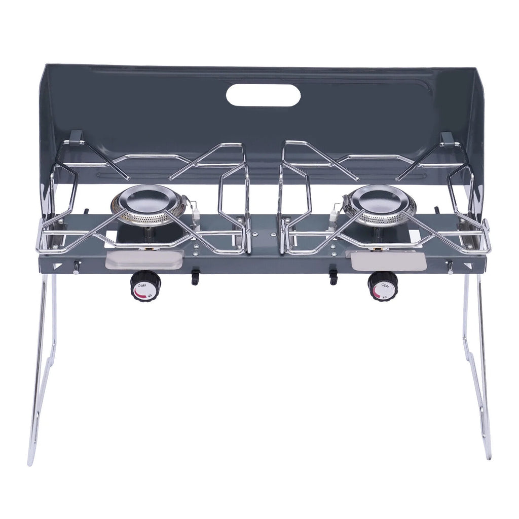 14inch 2 Burner Butane Gas Camping Stove Cooktop P37828