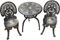 Rust-Resistant Cast Aluminum Bistro Table Set with Umbrella Hole O6623