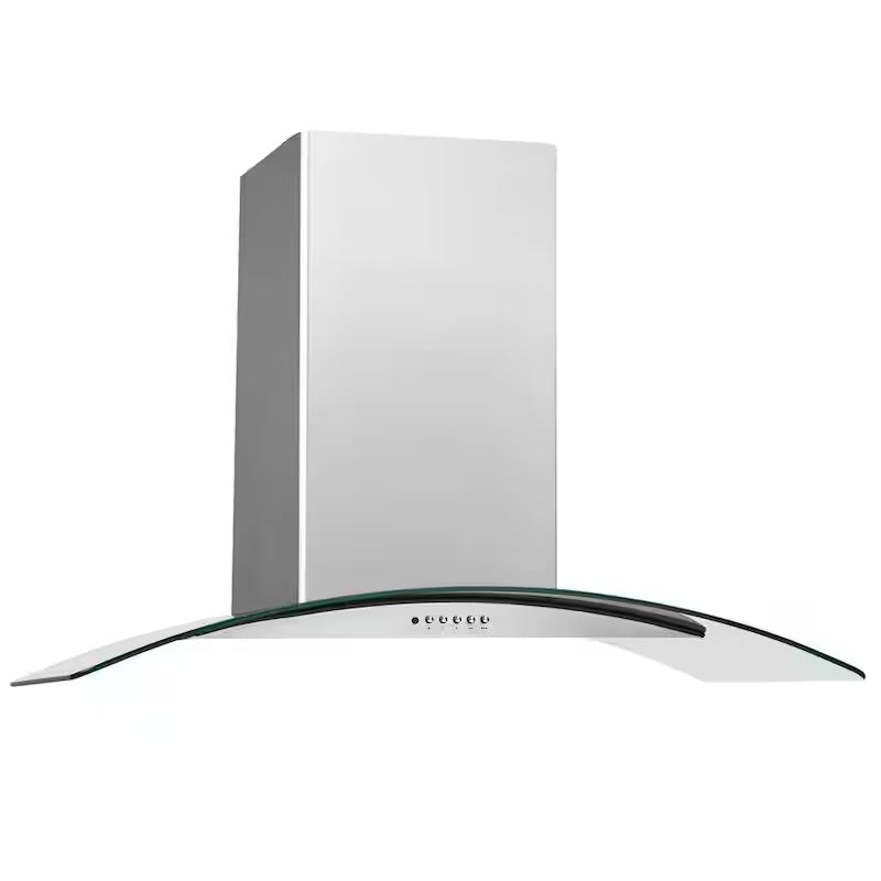 42 in. Convertible Glass Canopy Island Range Hood in Stainless Steel K6550