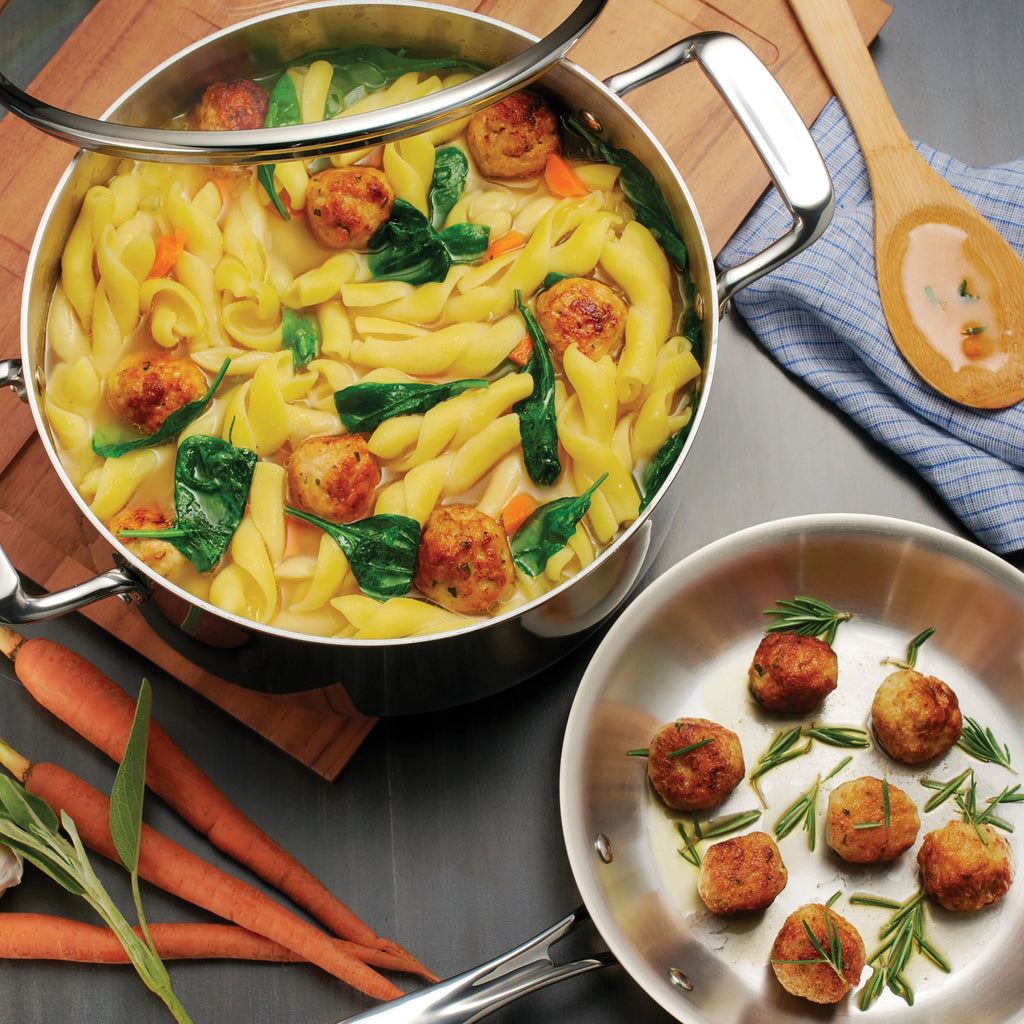 10-Piece Stainless Steel Cookware Set with Glass Lids P64431