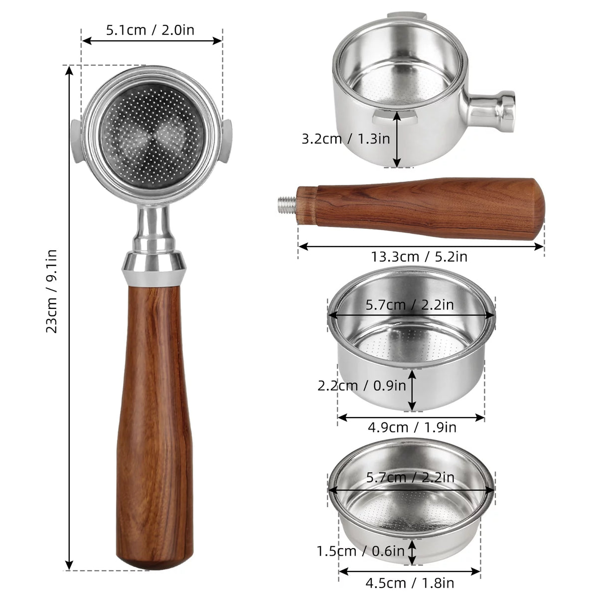 51mm Coffee Espresso Handle with Filter L6760