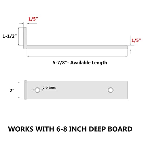 Black Powder Coated Steel Floating Shelf Brackets 4-Pack H9322