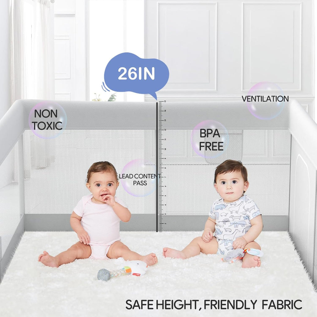 47x47inch Baby Playpen with Safety Non-Slip S47760