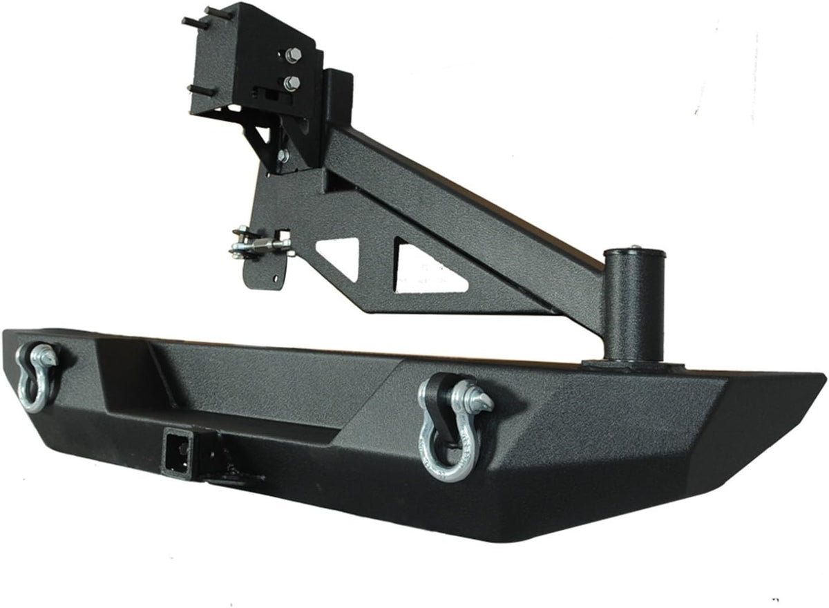 Black Rear Bumper with Tailgate Tire Carrier B6099