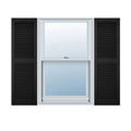 Black Vinyl Open Louver Shutters G666826