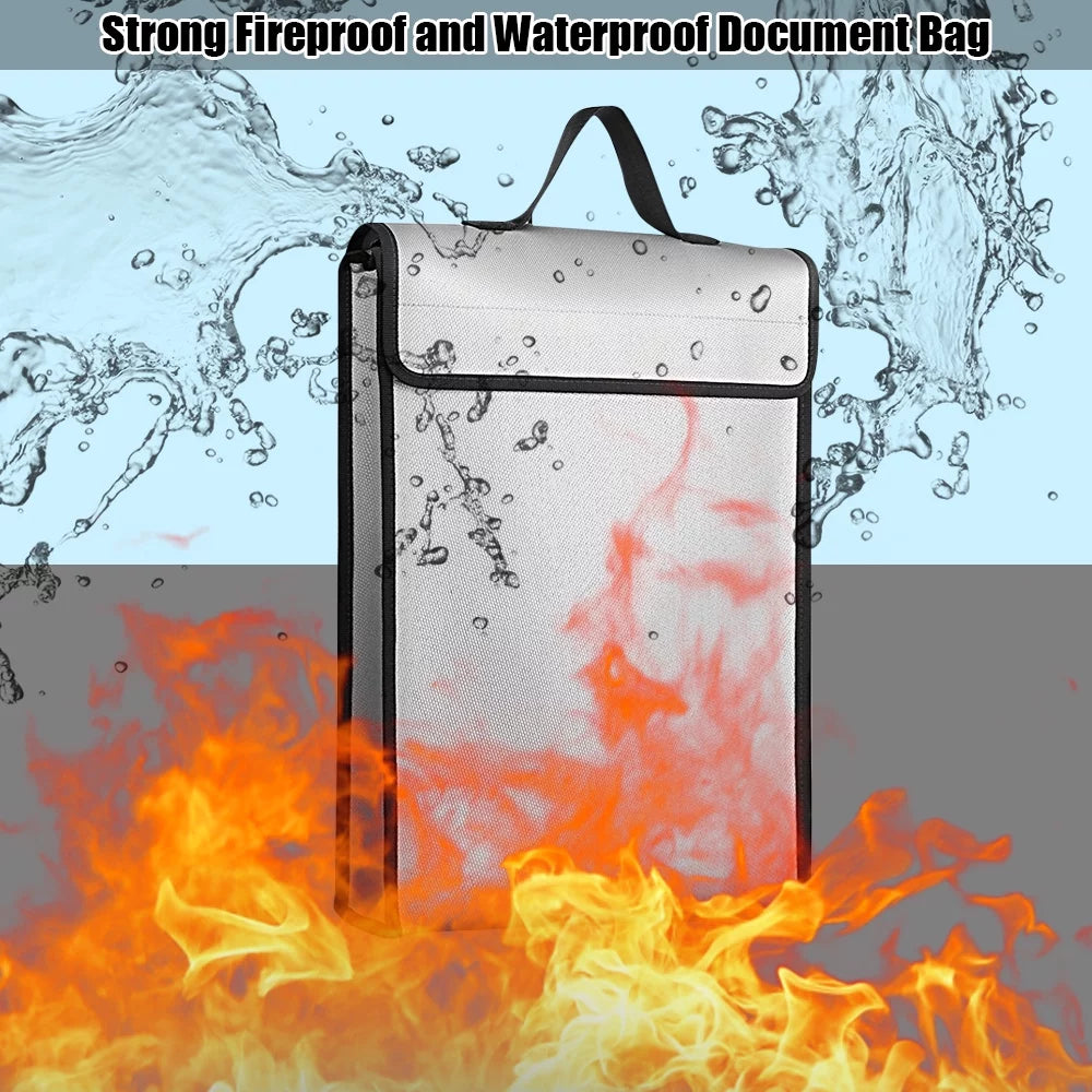 Fireproof Document Bag Waterproof Heat Insulation 1200℃ Fire Resistant Big Capacity Bag B76530