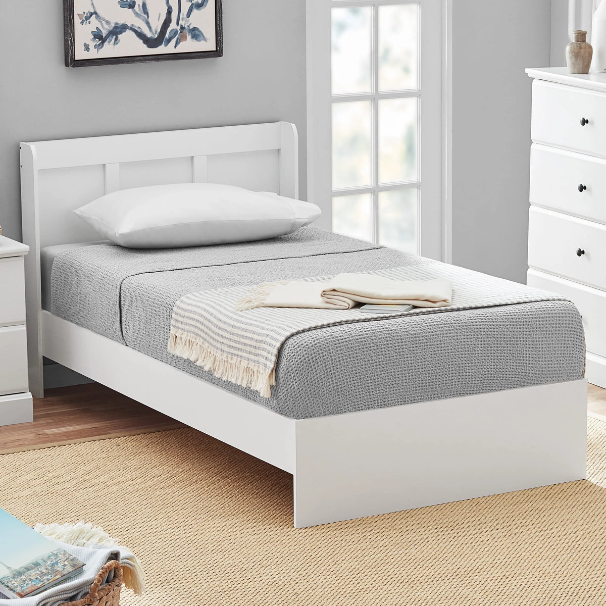 Twin Bed with Headboard Y163