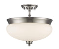 3 Light Semi Flush Mount in Brushed Nickel W778