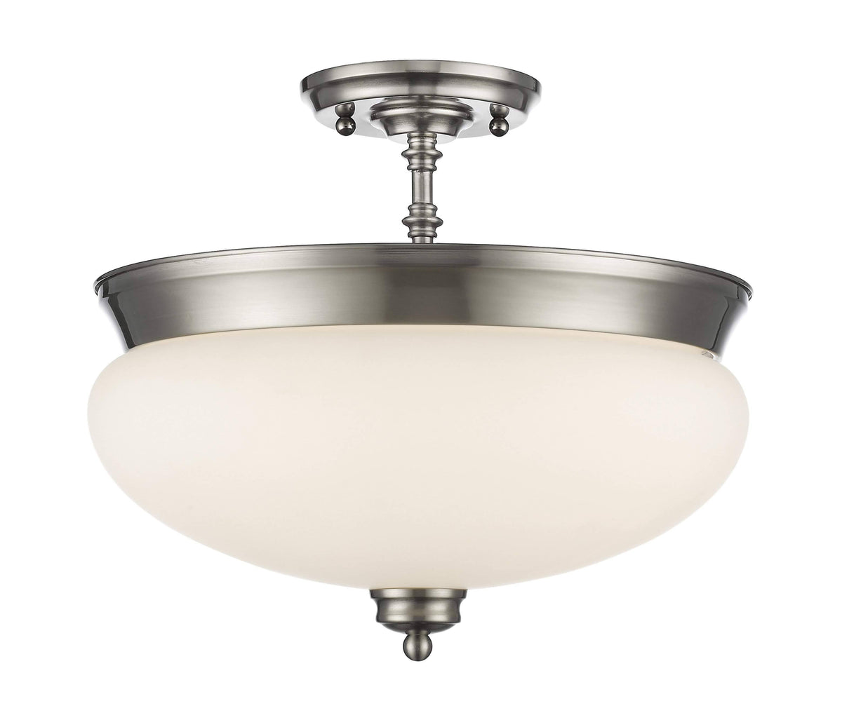 3 Light Semi Flush Mount in Brushed Nickel W778
