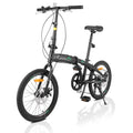 20 Folding Bike, 7 Speed Lightweight City Commuter Bicycle, Black B519
