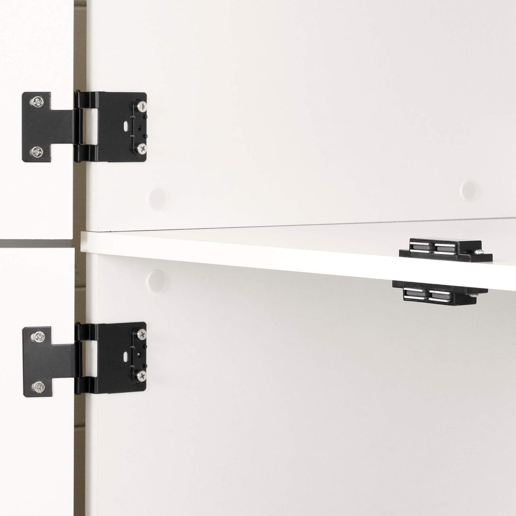 Pure White 4-Door Storage Cabinet S66353