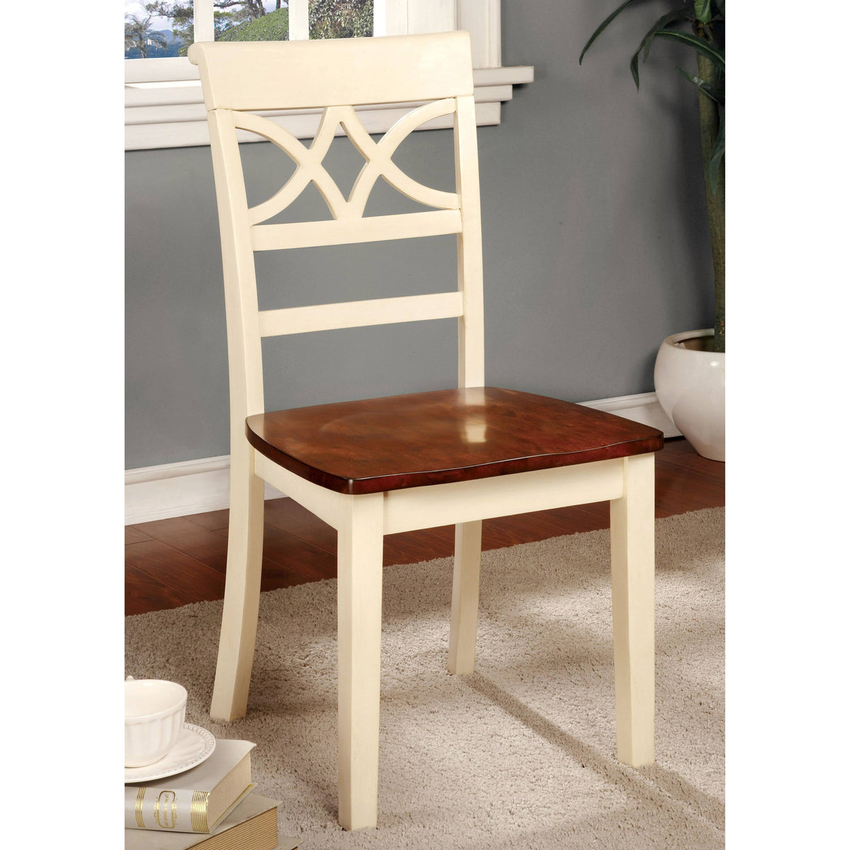 Cream Dining Chair Set of 2 B825275
