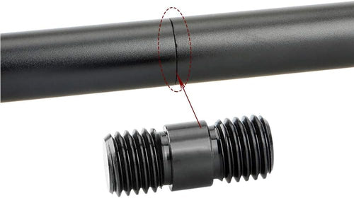 15mm Rod 8 Inch and 12 Inch with M12 Thread Rod Connector Rod Cap Extend to 20 Inch Rods, Pack of 2 O155059