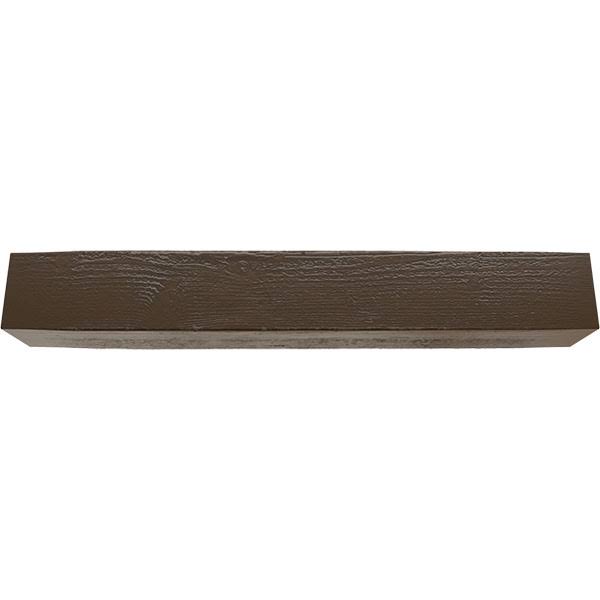 Rough Sawn Faux Wood Fireplace Mantel, Burnished Mahogany F1384