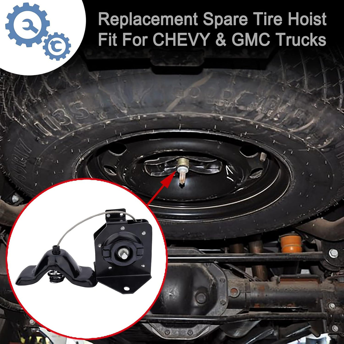 Spare Tire Hoist Assembly Pack of 2 P904602