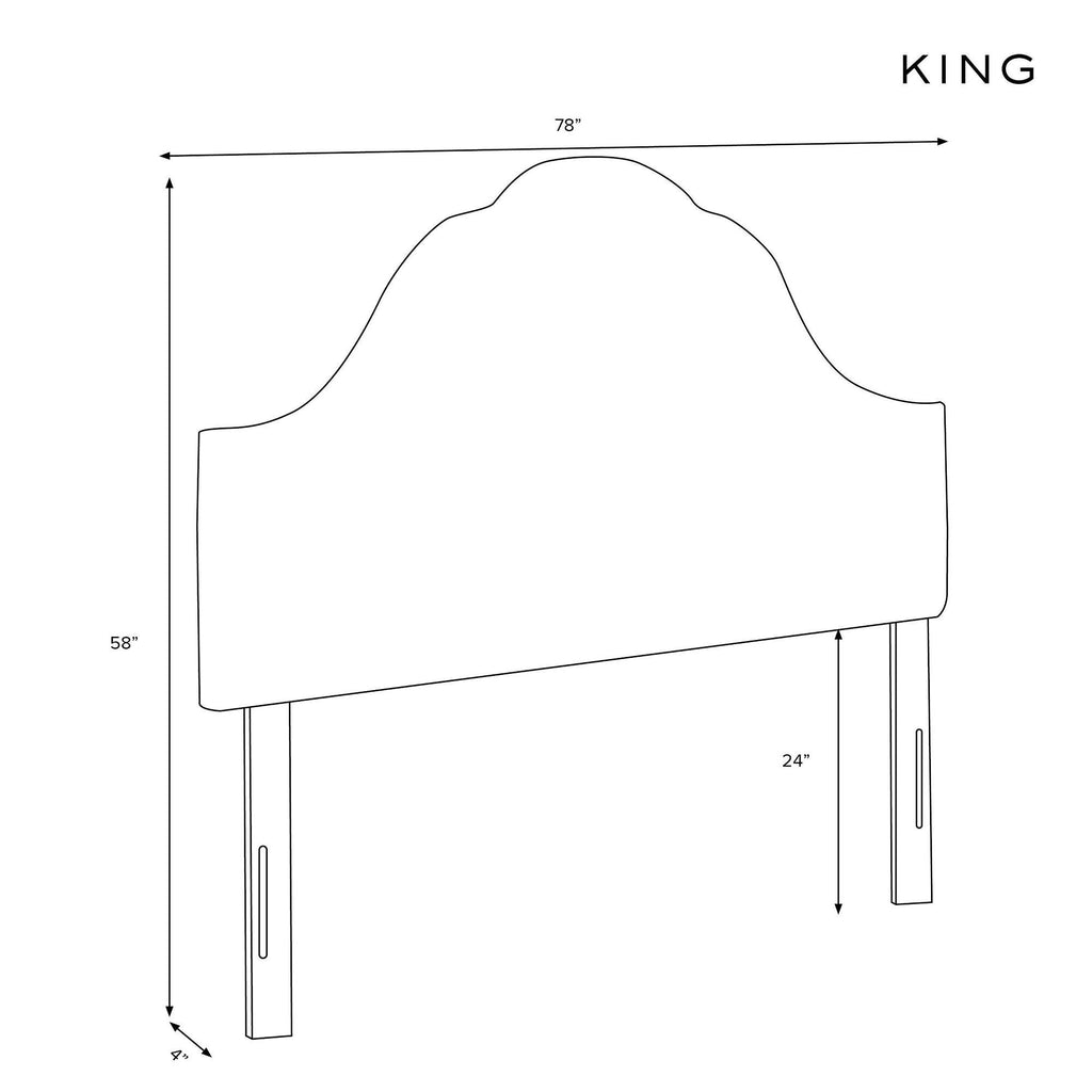 Arched Headboard Green White Floral L14189