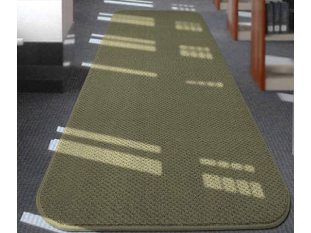 Olive Green 6 ft. x 36 in. Skid-Resistant Carpet Runner O15352