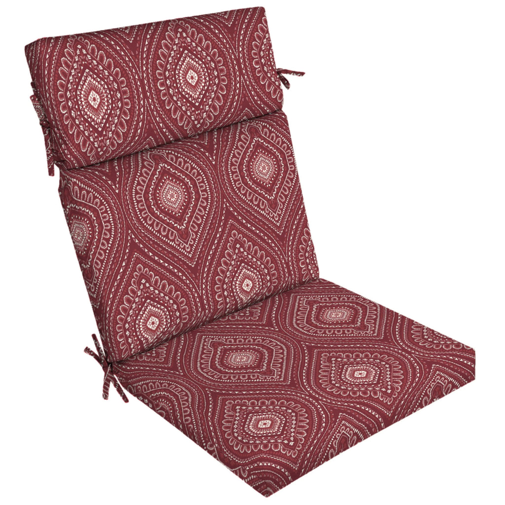 Red Medallion Outdoor Chair Cushion N8188