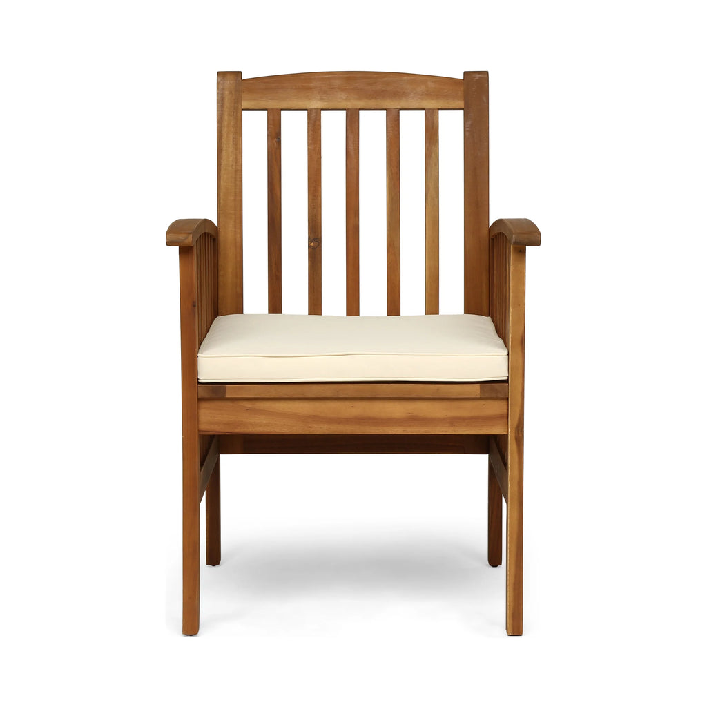 Acacia Wood 3 Piece Bistro Set with Cushion X58483