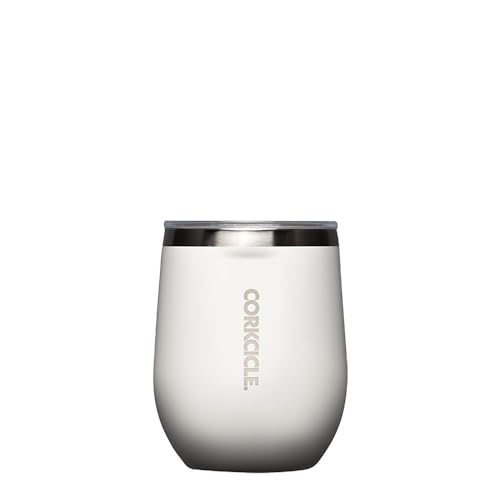 Stemless Insulated Wine Glass Tumbler, Gloss Powder Blue, 12 oz, Stainless Steel U1602