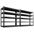 72”H Black 5 Tier Adjustable Metal Shelving Unit 2500LBS W8008