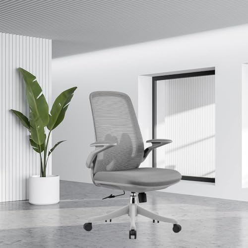 Gray Adjustable Height Mesh Office Chair with Wheels Y1333