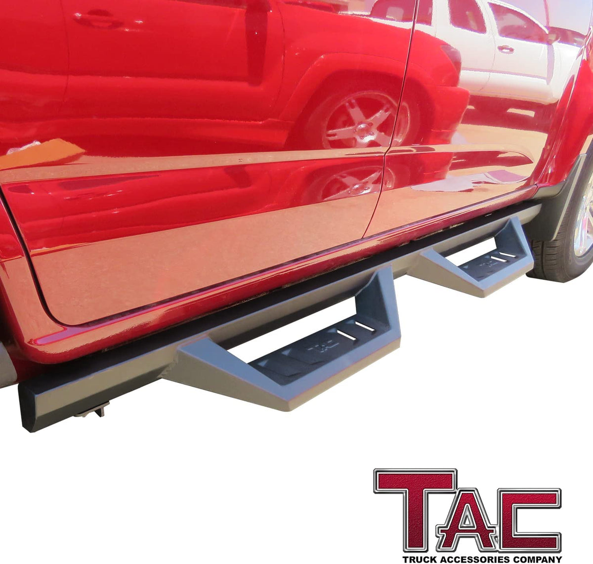 Sidewinder Running Boards for Chevy Colorado GMC Canyon Crew Cab 4" Drop Side Steps Nerf Bars Rock Slider Pickup Truck Fine Texture Black Off-Road Accessories (2pcs) L703518