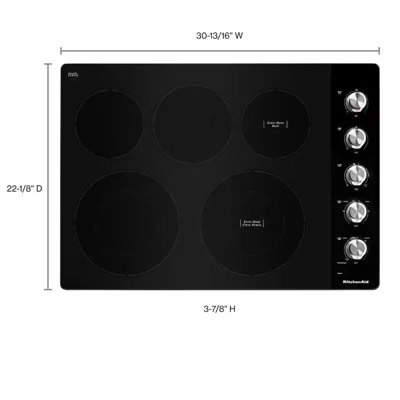 30 in. Electric Cooktop with 5 Elements U217416