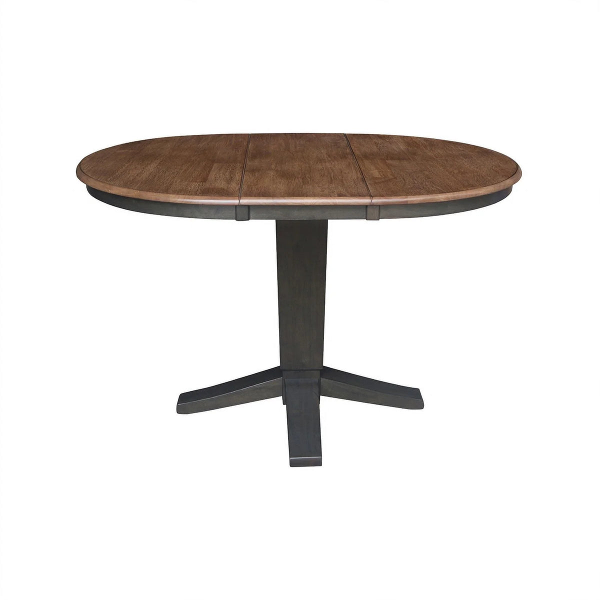 36" Solid Wood Round Top Pedestal Dining Table with 12" Leaf J95180