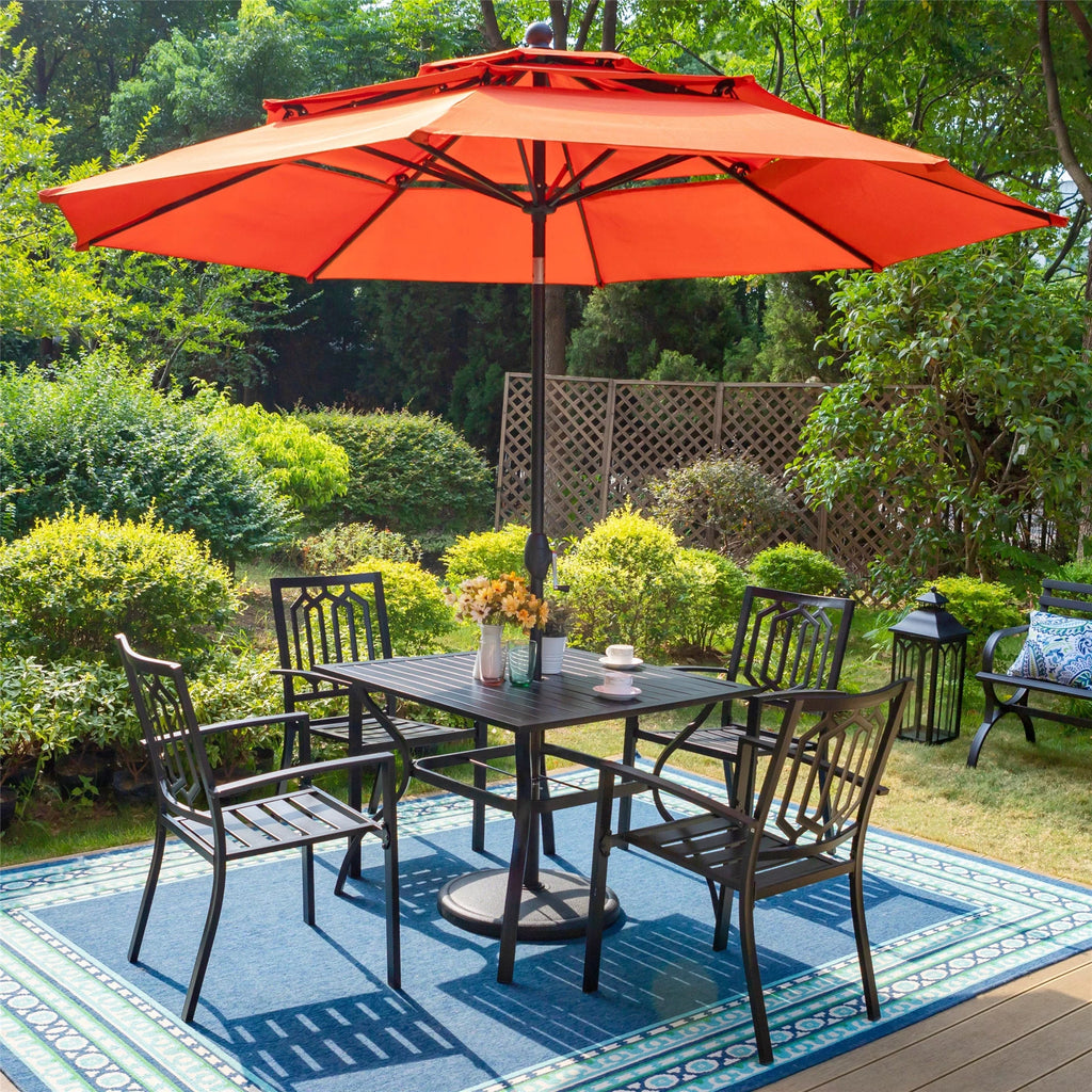 6-Piece Outdoor Patio Set with 10 FT Umbrella N439
