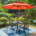 6-Piece Outdoor Patio Set with 10 FT Umbrella N439