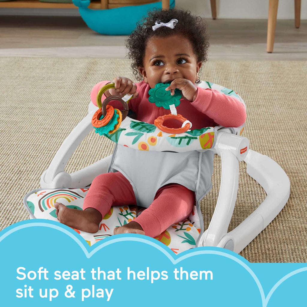Portable Infant Floor Seat with 2 Toys I6951