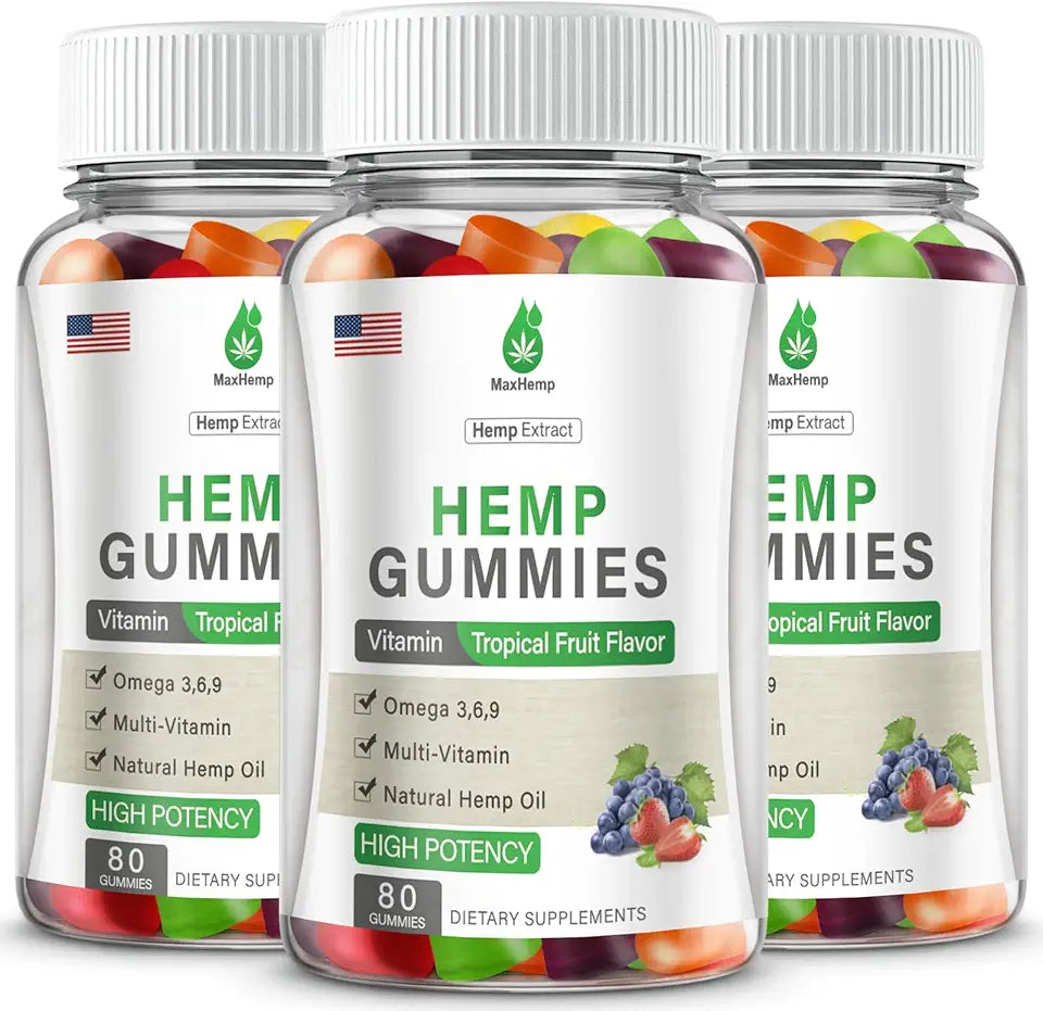 Hemp Gummies 3 Packs Vegan Bear Candy B100652
