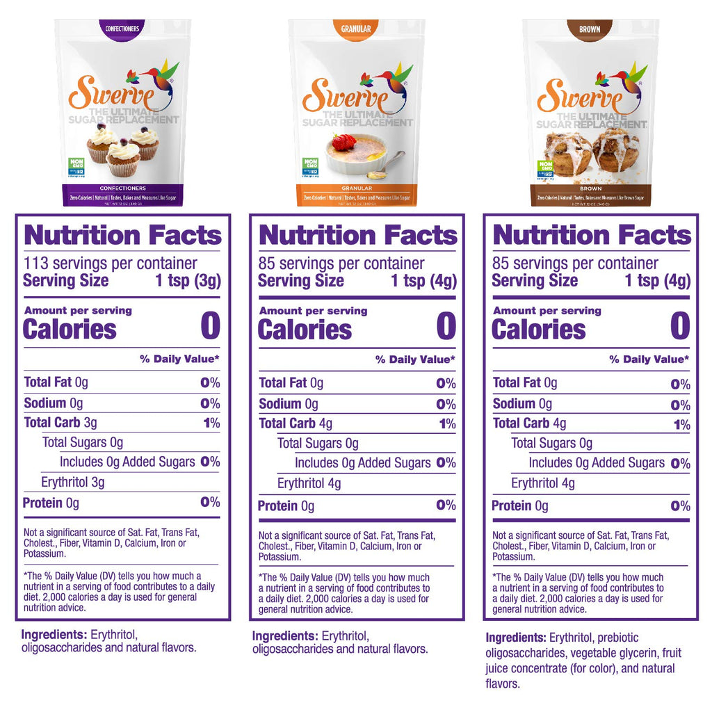 Granular, Confectioners, and Brown Sweetener 3 pack O52437
