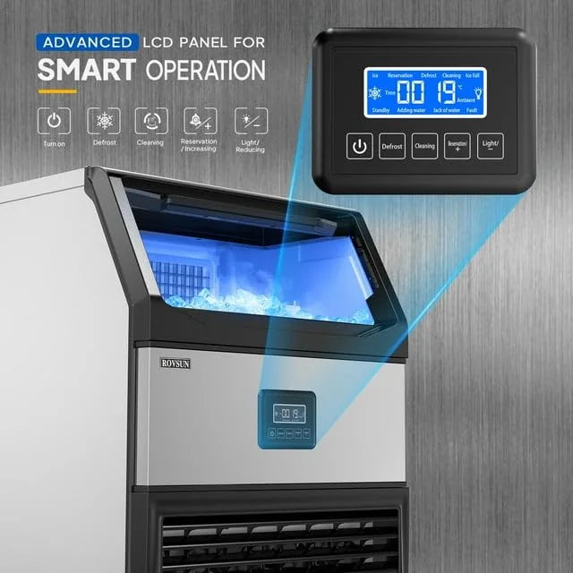 150lbs/24h Stainless Steel Freestanding Ice Maker Machine T16701