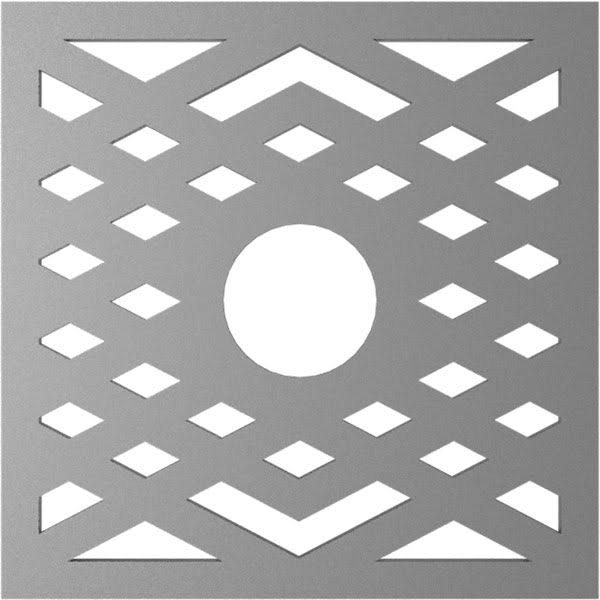30x22OD x 7 3/4x22ID x 1x22P Chevron PVC Pierced Ceiling Medallion O59218