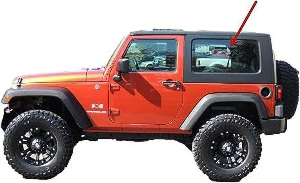 Left Side Quarter Window Glass for Jeep Wrangler 2 Door 2007-2010 O766398