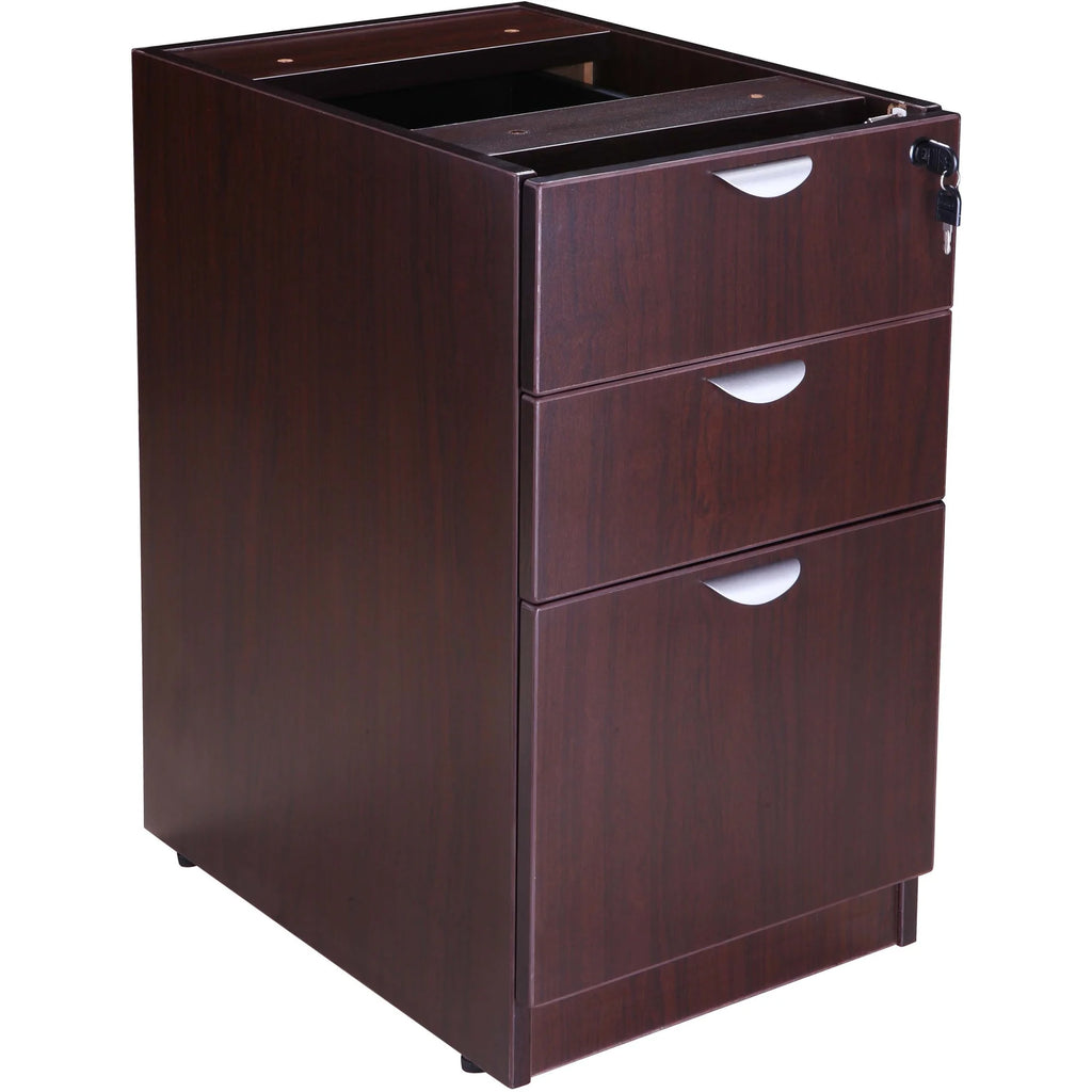 Mocha 71-Inch U-Shape Desk with File Storage Pedestal and Hutch M375108
