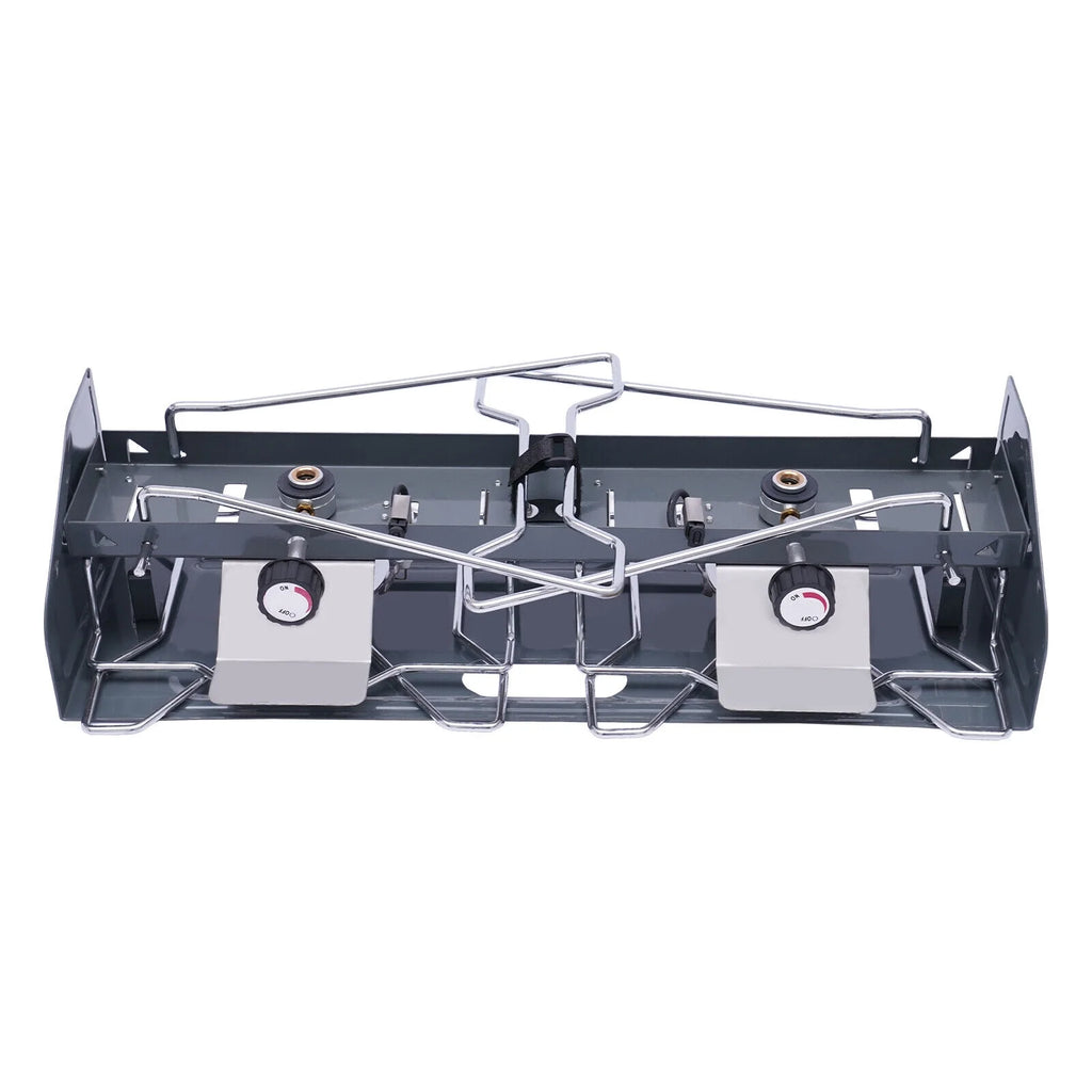 14inch 2 Burner Butane Gas Camping Stove Cooktop P37828