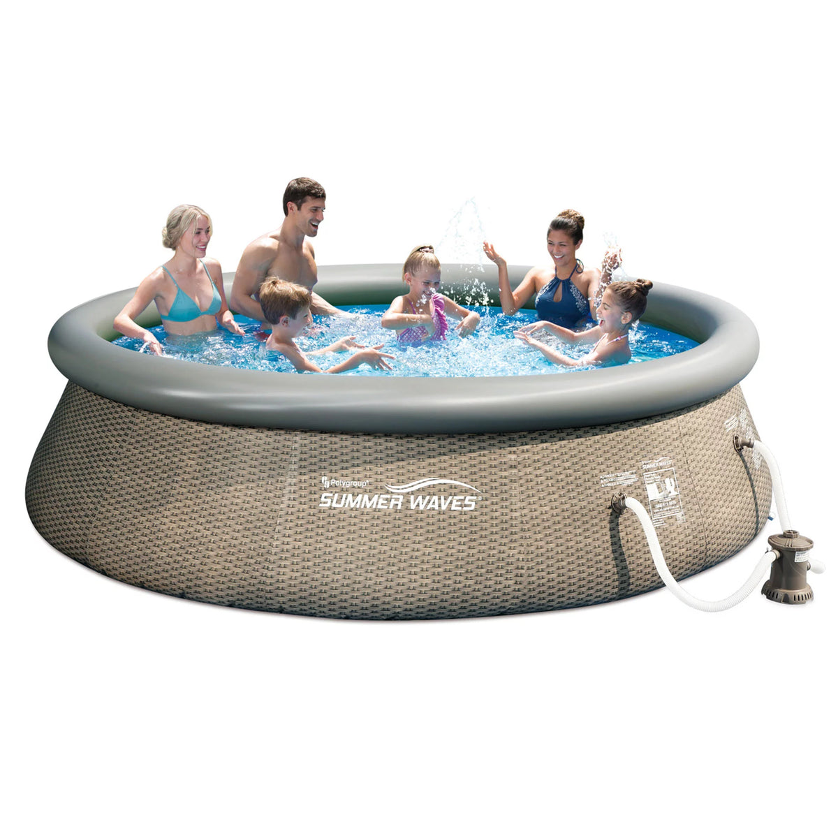 Inflatable Above Ground Swimming Pool with Pump F8755