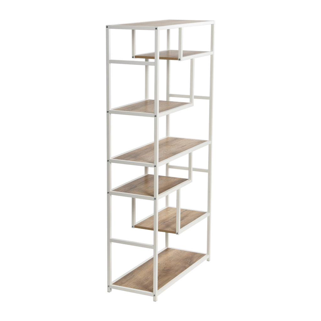 6 Tier 65" Tall Etagere Bookcase A67900
