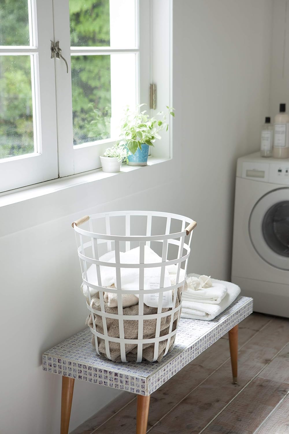 White Round Laundry Basket, Pack of 2 N253186