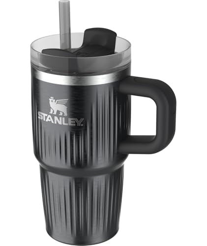 30 oz Insulated Stainless Steel Tumbler with Handle and Straw F916683