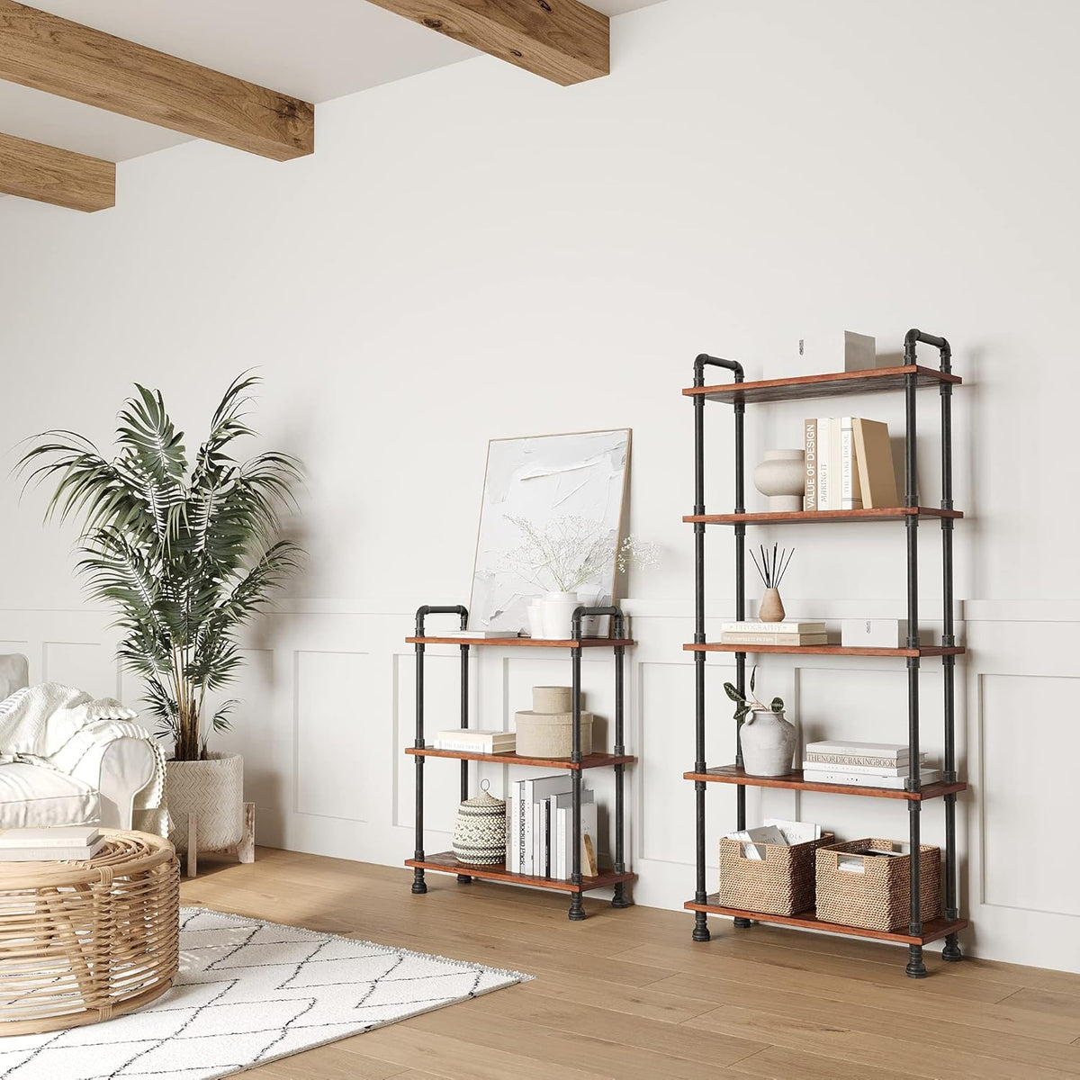 3-Tier Pine Wood Etagere Bookcase T457