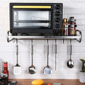 Stainless Steel Wall-Mount Microwave Oven Rack with 6x Hooks C590313
