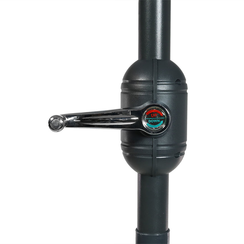 Striped 9' Patio Umbrella with Push Button Tilt & Crank A769