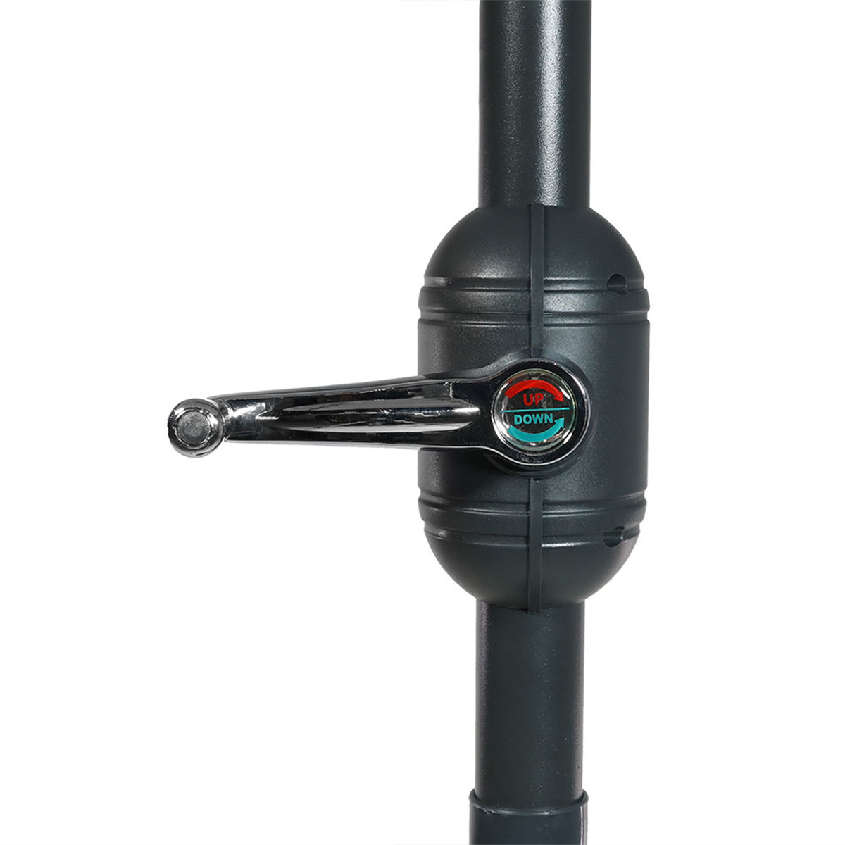Striped 9' Patio Umbrella with Push Button Tilt & Crank A769