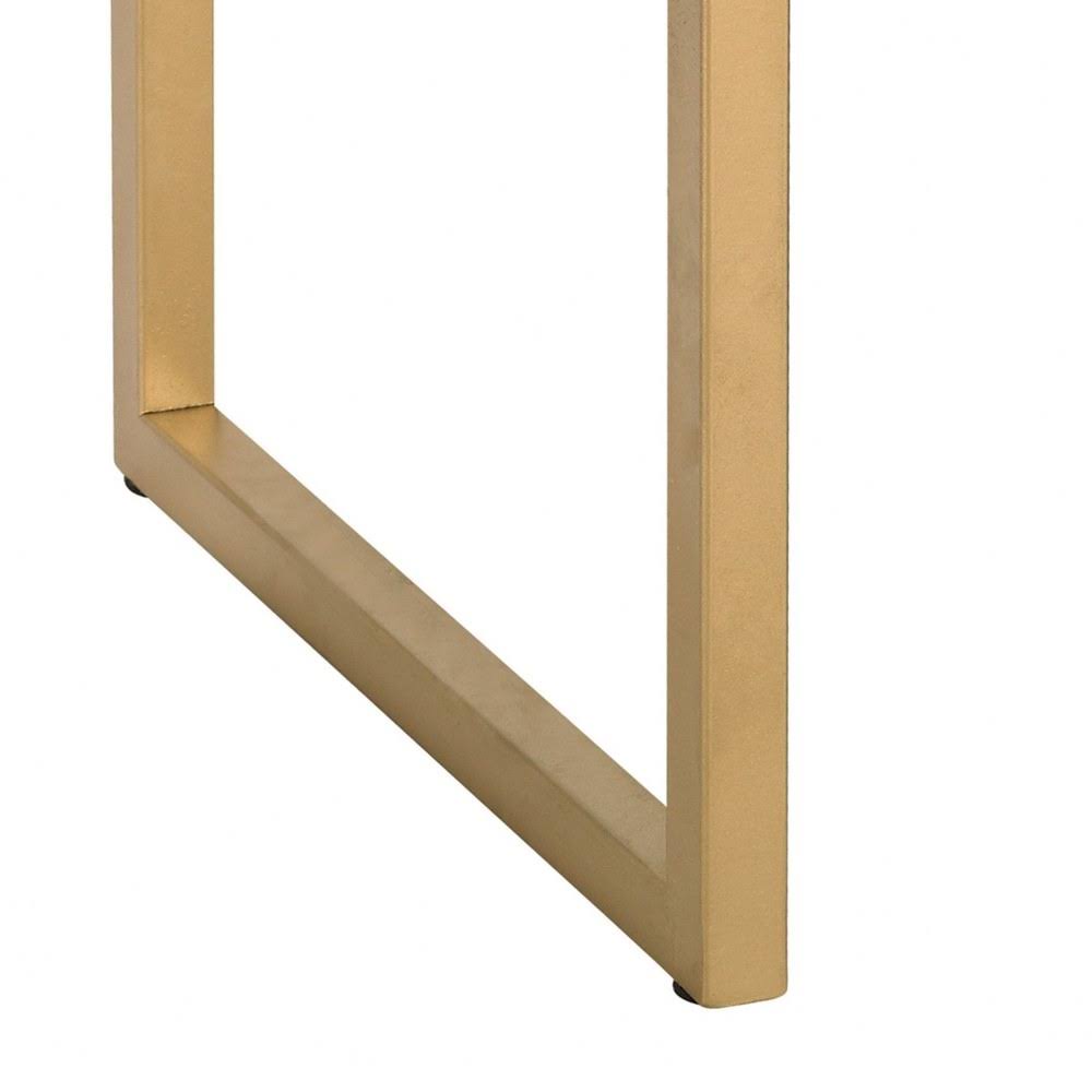24 inch Side Table Gold/Navy Faux Shagreen Finish Y5919
